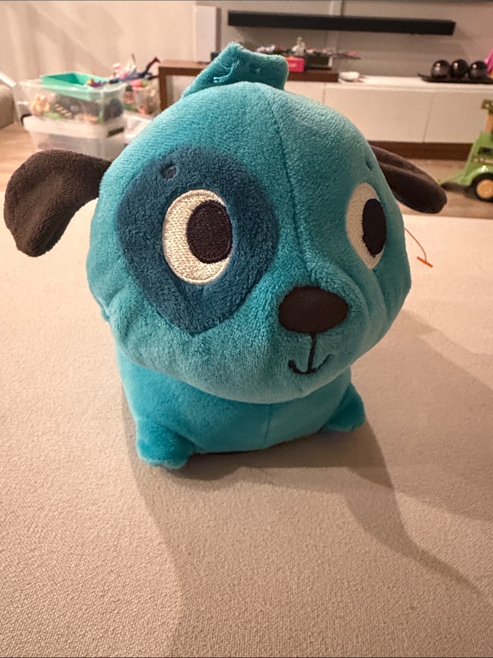 B Toys Wobble 'n Go Blue Dog Plush Move & Sounds - WORKS